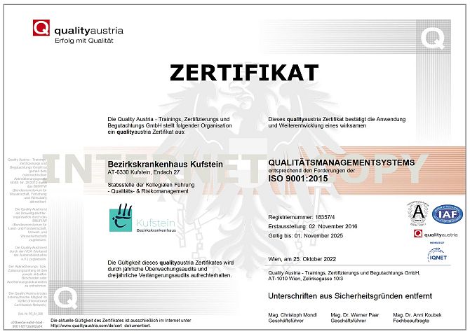 Zertifizierungen